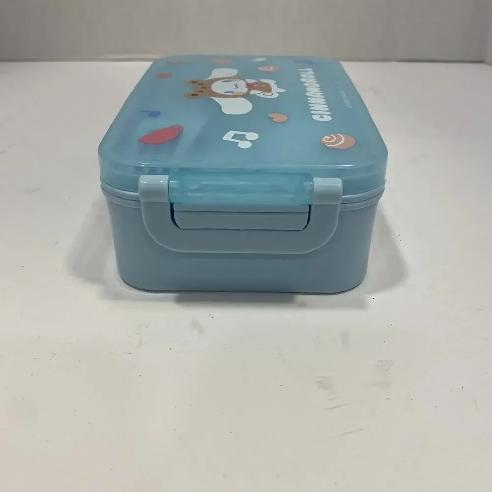 Sanrio Cinnamoroll Lunch Box Bento Container w/ Spoon & Fork 2022 Blue